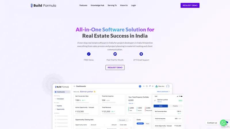 Homepage of Build Formula