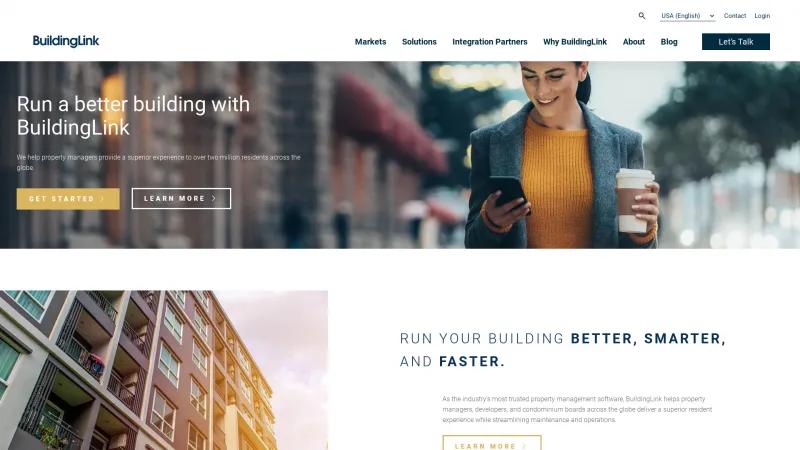 Homepage of BuildingLink