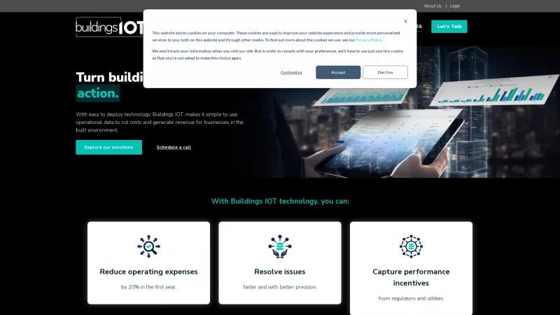 Homepage of Buildings IOT