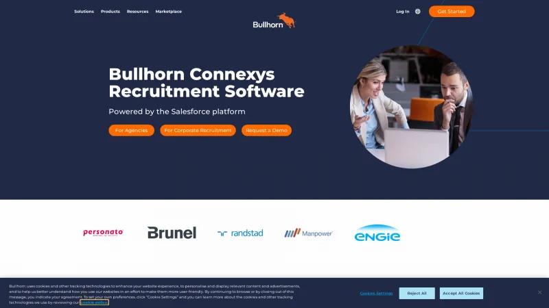 Homepage of Bullhorn Connexys