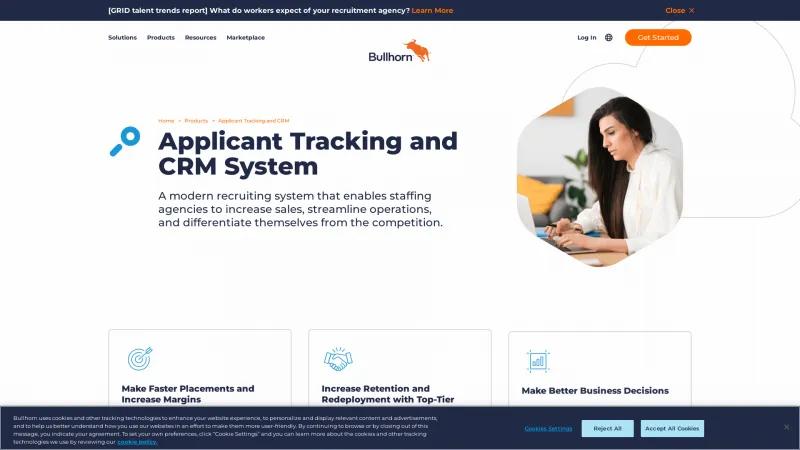 Homepage of Bullhorn ATS & CRM