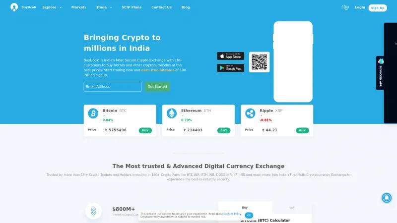 Homepage of BuyUcoin