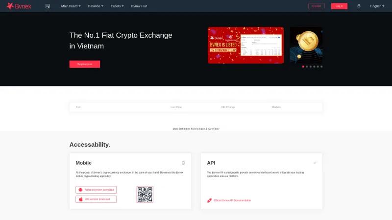 Homepage of Bvnex