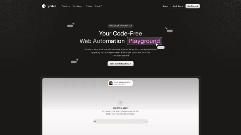 Homepage of Bytebot