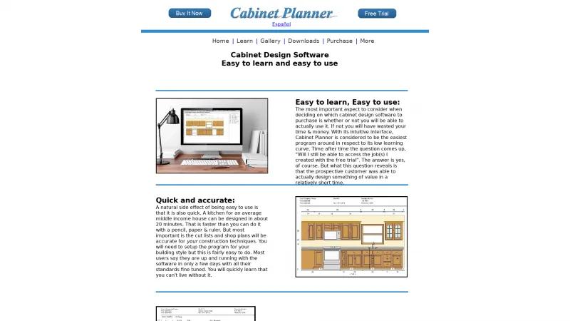 Homepage of Cabinet Planner