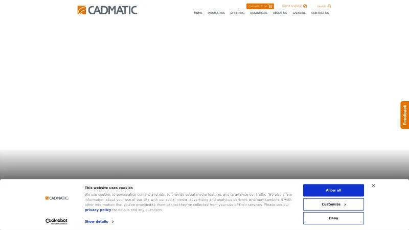 Homepage of CADMATIC eShare