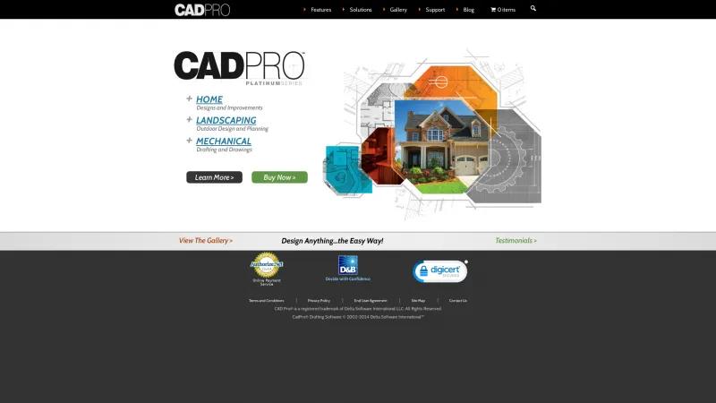 Homepage of CAD Pro