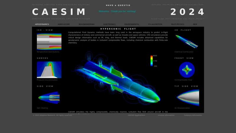 Homepage of CAESIM