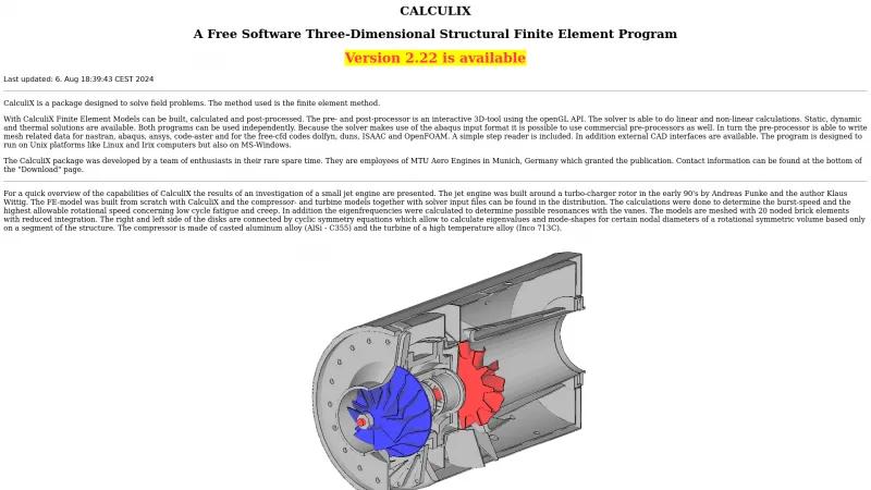 Homepage of Calculix