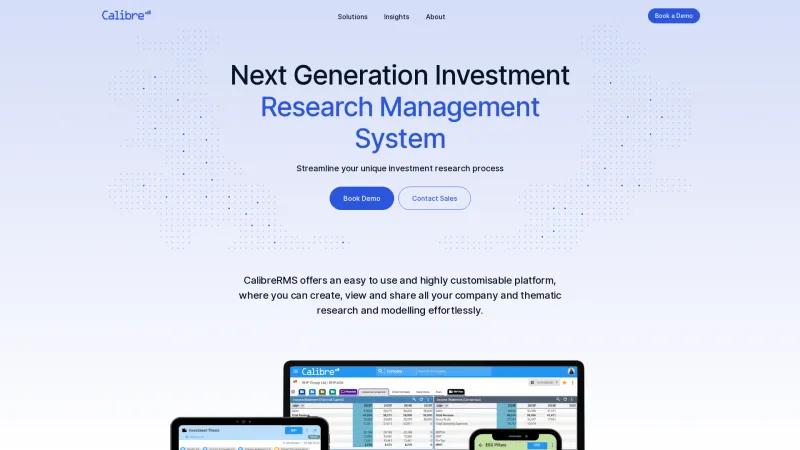 Homepage of CalibreRMS