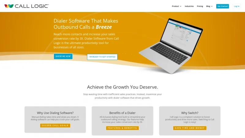 Homepage of Call Logic