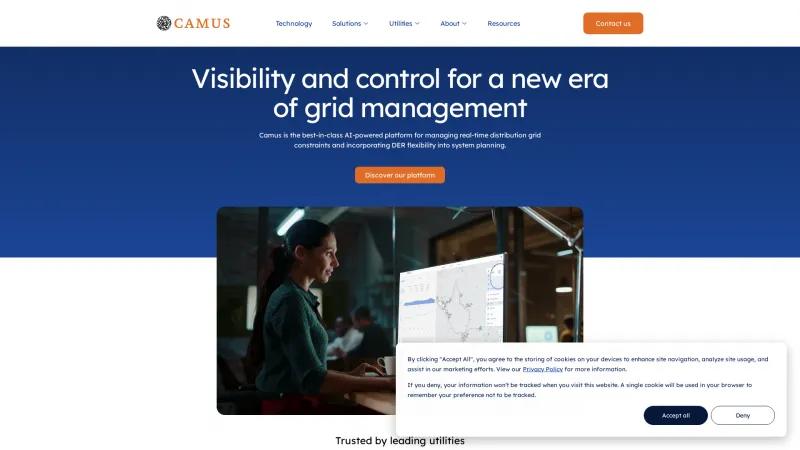 Homepage of Camus