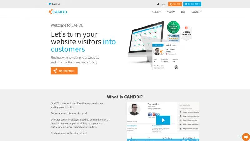 Homepage of CANDDi