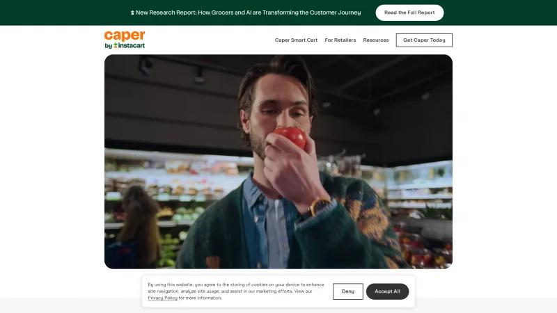 Homepage of Caper