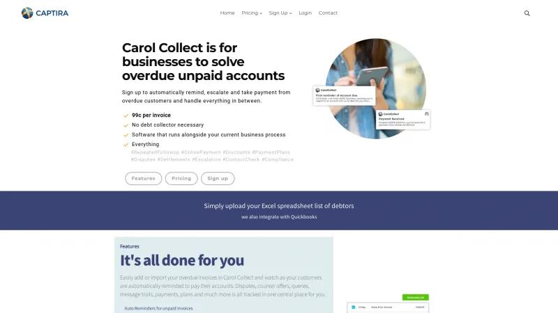 Homepage of Carol Collect