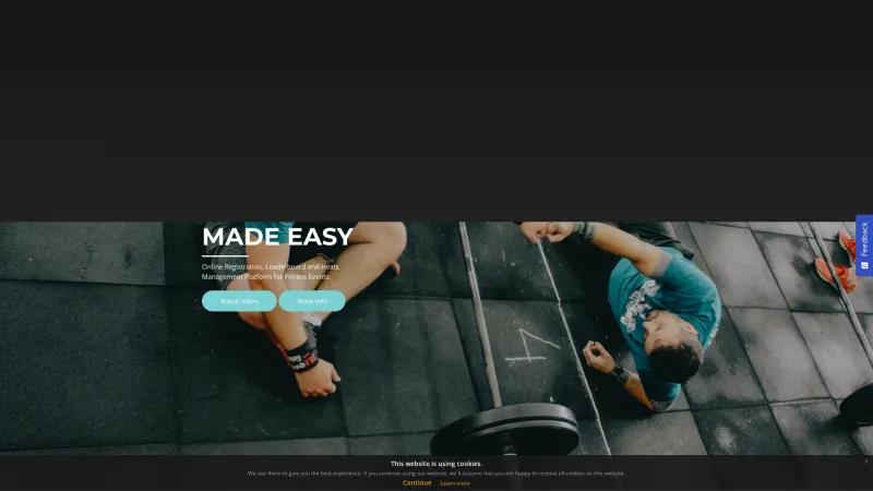 Homepage of CaptureFit