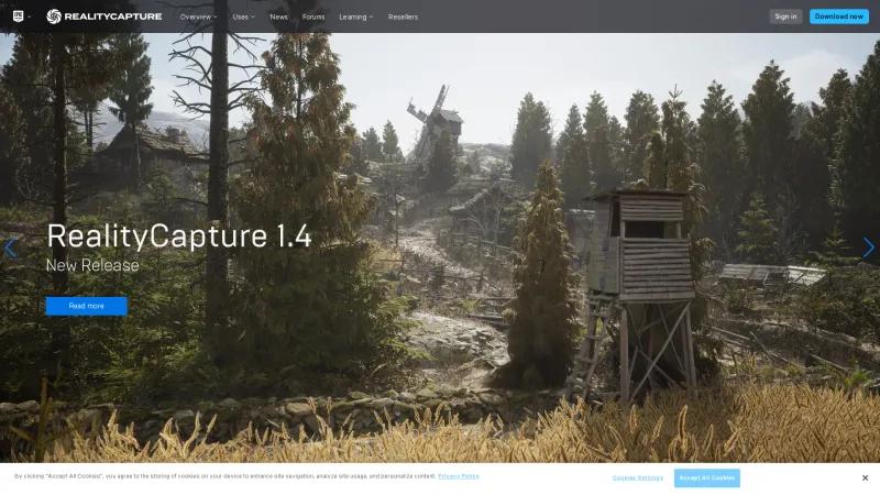 Homepage of RealityCapture