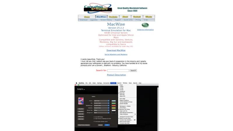 Homepage of MacWise