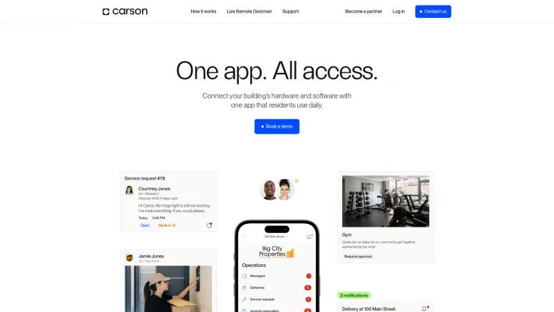 Homepage of Carson