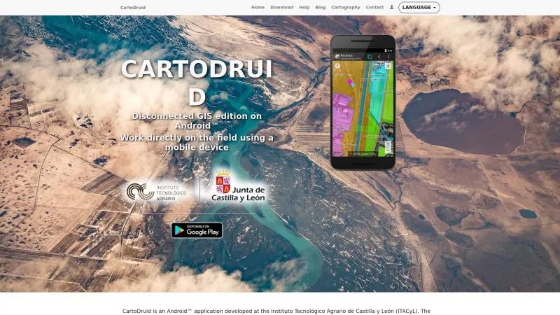 Homepage of CartoDruid