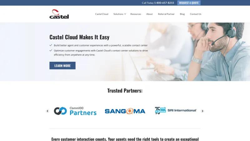 Homepage of Castel Cloud