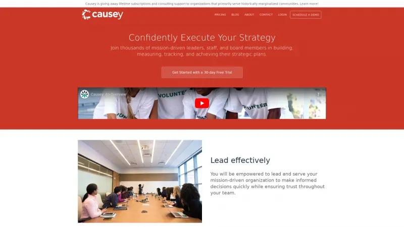 Homepage of Causey