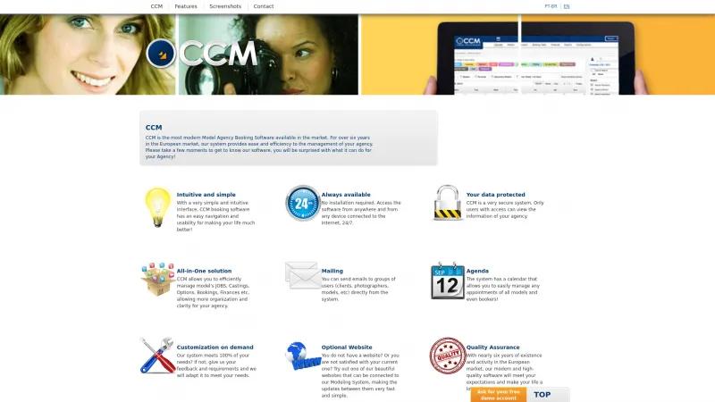 Homepage of CCM