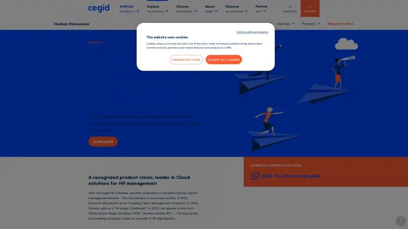 Homepage of Cegid Talent