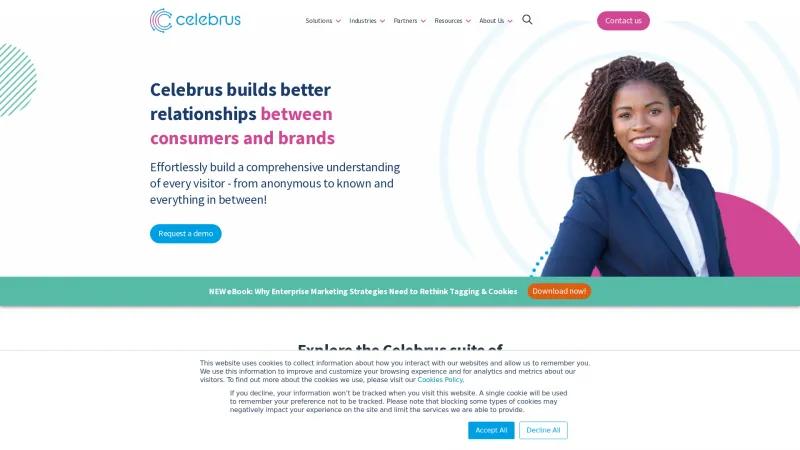 Homepage of Celebrus