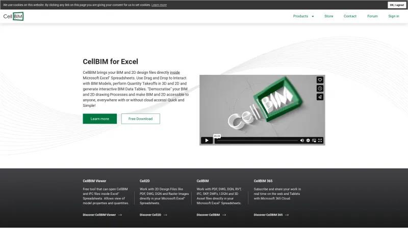 Homepage of CellBIM