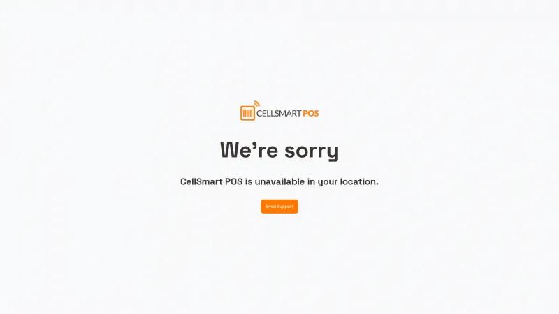 Homepage of CellSmart POS