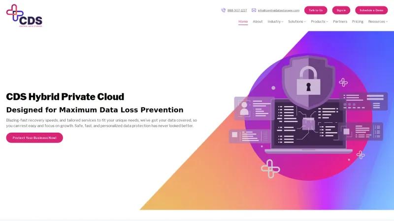 Homepage of Central Data Storage