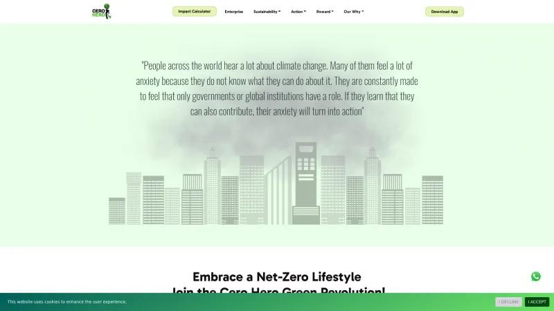 Homepage of Cero Hero