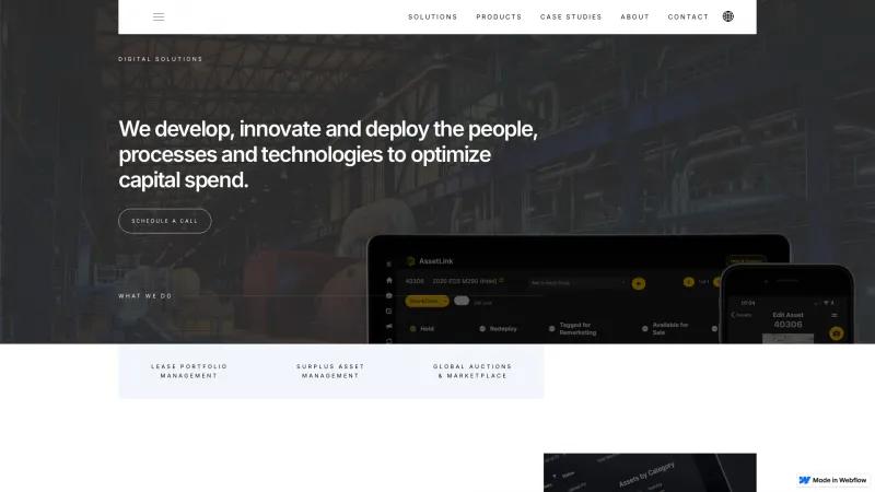 Homepage of AssetLink