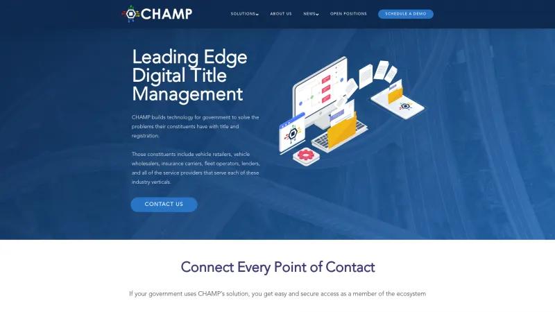 Homepage of CHAMP