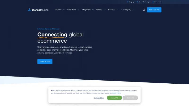 Homepage of ChannelEngine