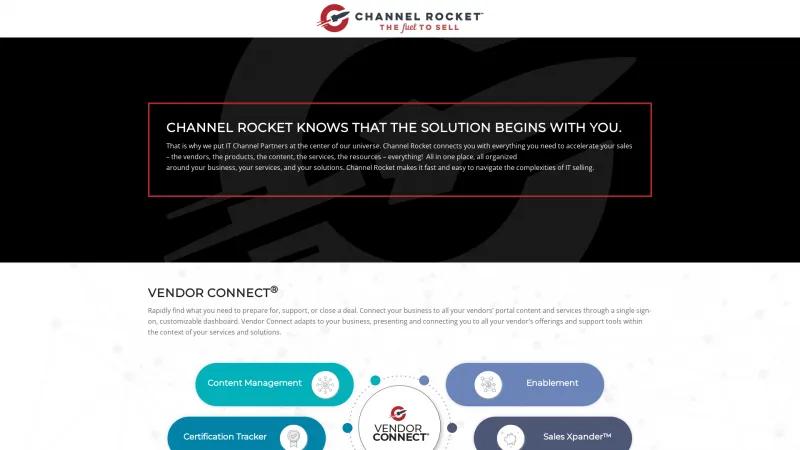 Homepage of Channel Rocket