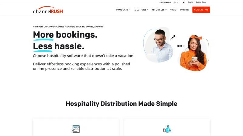 Homepage of ChannelRUSH