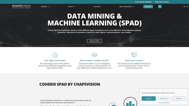 Homepage of Coheris Spad