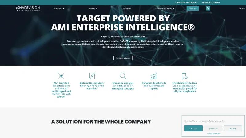 Homepage of AMI Enterprise Intelligence