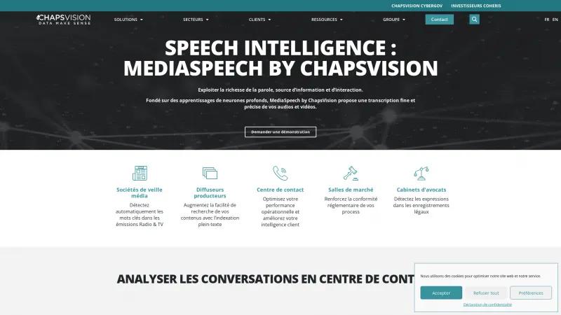 Homepage of MediaSpeech