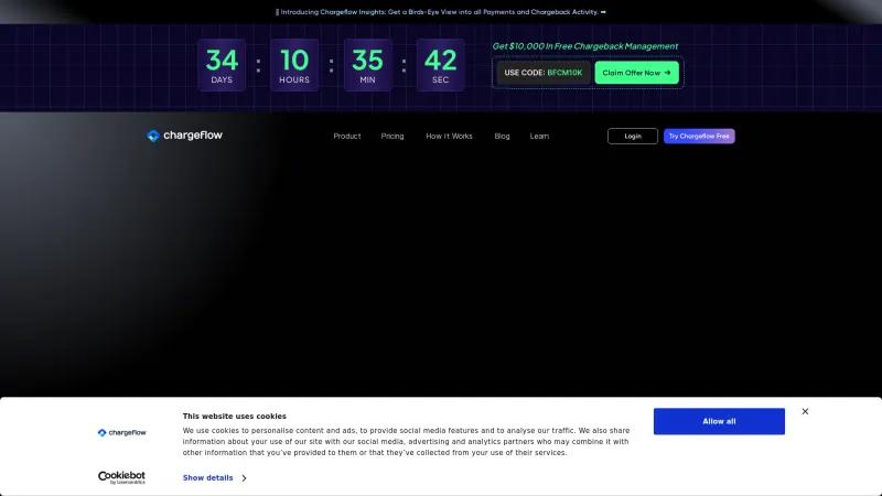 Homepage of Chargeflow