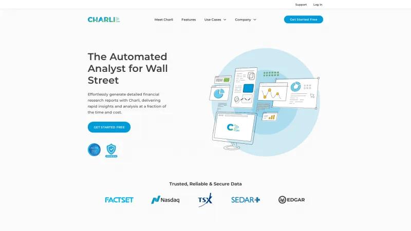 Homepage of Charli