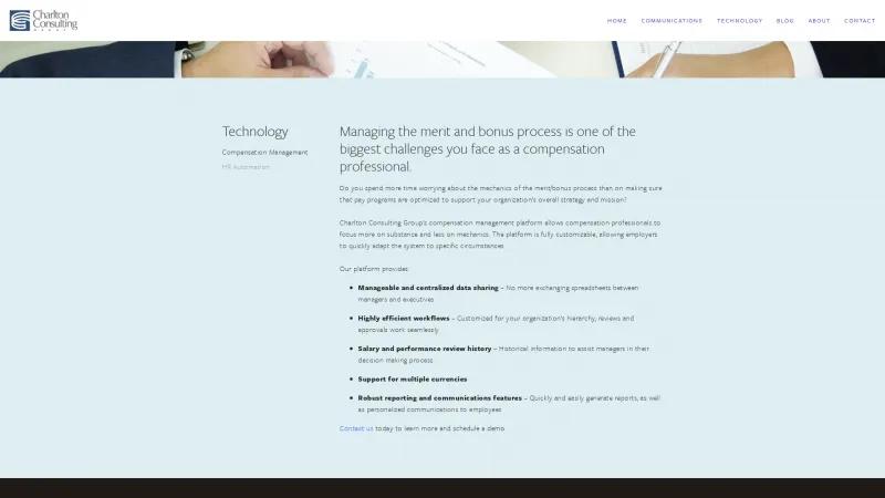 Homepage of Charlton Consulting Group