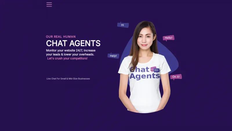 Homepage of Chat Agents