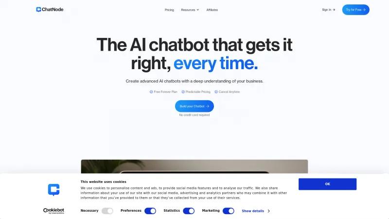 Homepage of ChatNode