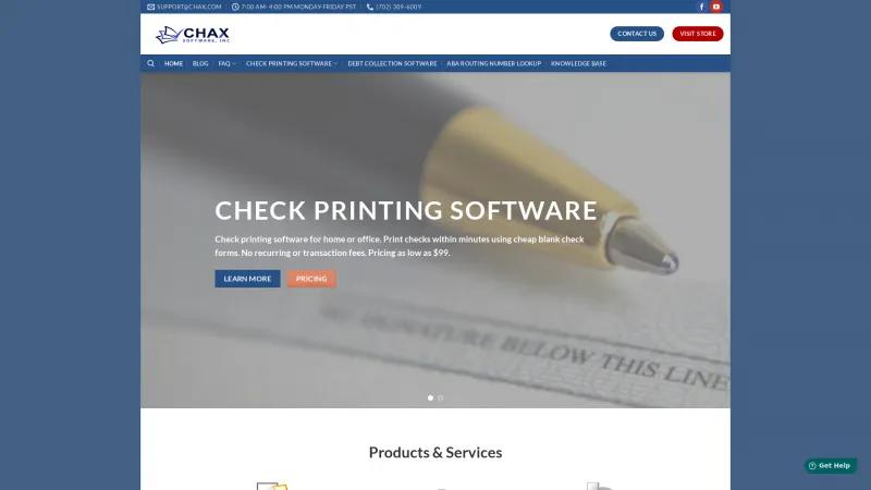 Homepage of CHAX