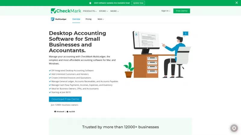 Homepage of CheckMark MultiLedger