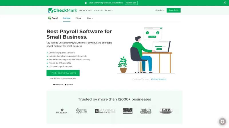 Homepage of CheckMark Payroll