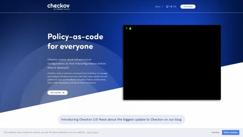 Homepage of Checkov